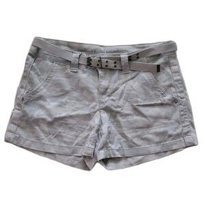 Faded Glory Shorts Womens 14 Gray Camo Chino Beach Resort Bermuda Shorts